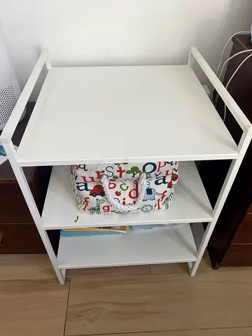 White Metal Three Shelf Storage
