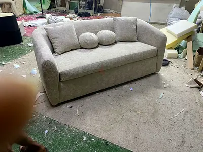 Light grey 3-seater sofa with cushions - good condition