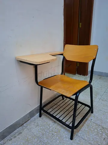 Desk and Chair with Storage Rack