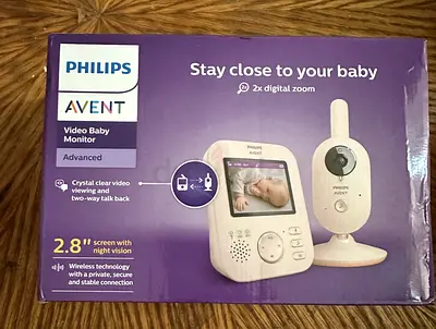 Philips Avent Advanced Video Baby Monitor (2.8 screen) - Good Condition
