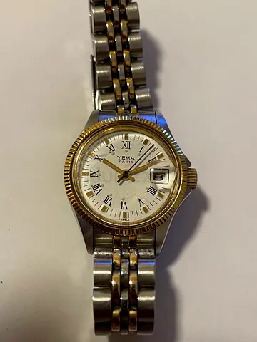 Yema two-tone wristwatch with date window – preowned