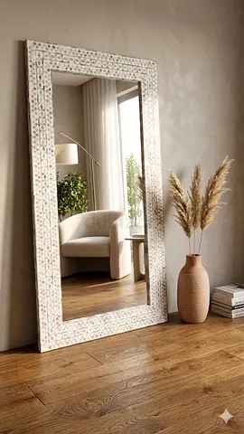 Bone inlay Large Full Length Floor Mirror with Inlay Frame