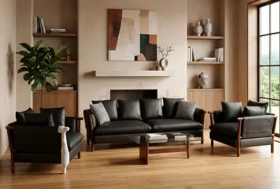 Maac furniture Original Leather Sofa Excellent Condition