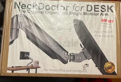 Neck Doctor Single Monitor Arm (gas spring) - fits 13–32 screens