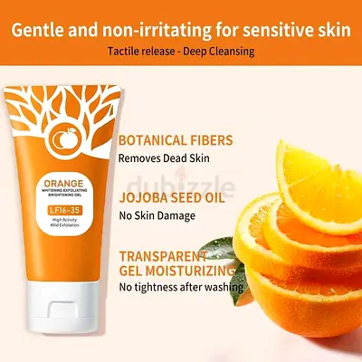Pack of 2 Orange Exfoliating Gel for Face  Body