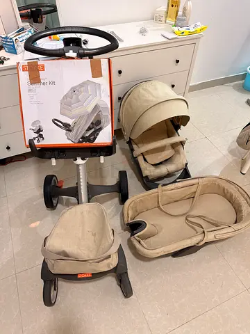 Stokke premium baby stroller full set with summer kit.