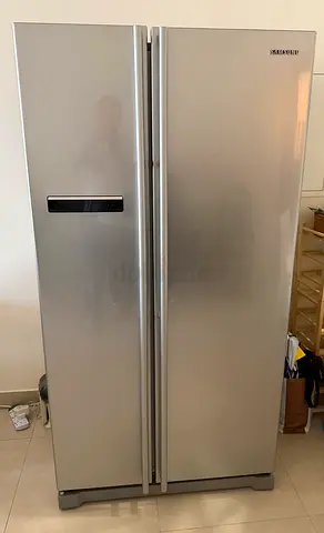 Samsung Side-by-Side Refrigerator - Silver, Good Working Condition
