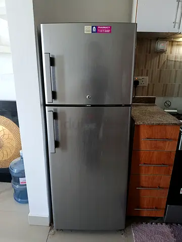 URGENT SALE - Silver Double-Door Refrigerator - Good Working Condition