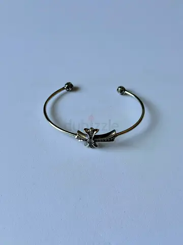Chrome hearts Silver-tone Butterfly Cuff Bracelet - Adjustable