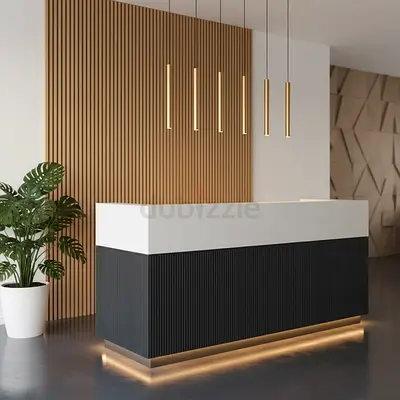 Modern Two-Tone Reception Counter