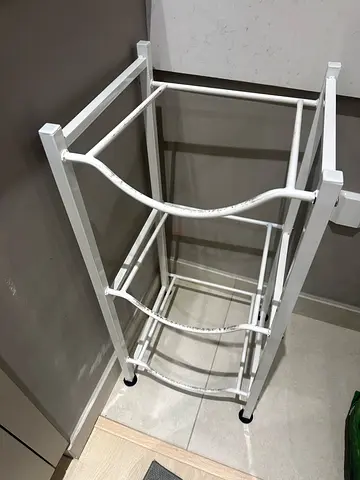Water Gallon Storage Rack WHITE