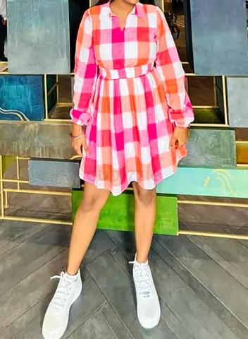 ONLY CHECKERED DRESS