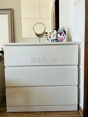 IKEA MALM 3 drawer White Dresser - Good Condition