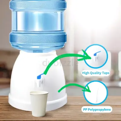 5L–19L Water Bottle Stand/Dispenser with PP Tap (White)