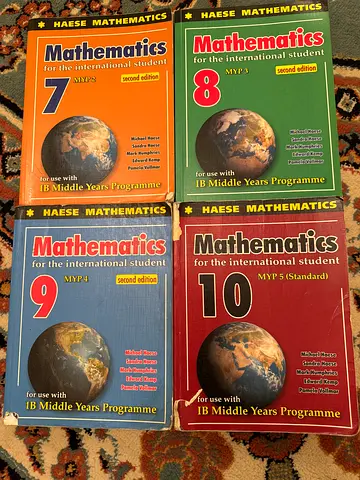 Set of 4 Haese Mathematics Textbooks (Grades 7, 8, 9, 10) - IB Middle Years