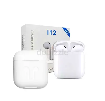 i12 TWS Wireless Bluetooth Earbuds with Charging Case - White (Pair)