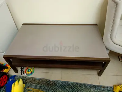 Simple Wooden Coffee Table with Lower Shelf - Good Condition