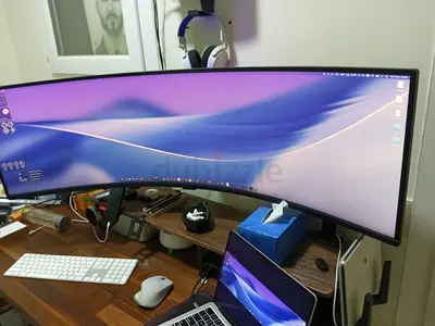 Samsung Odyssey G9 Gaming Monitor 49″ Curved, Dual‑QHD, VA Panel, QLED, 1000R, Display HDR 1000, Fre