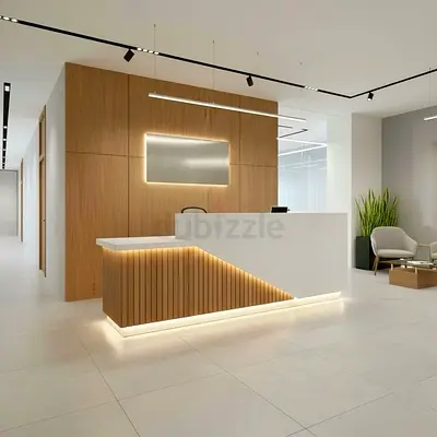Modern Geometric Reception Desk