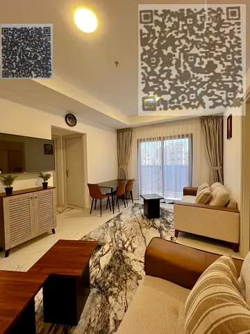 Furnished 1-bedroom apartment for monthly rent in Ajman, prime second row from the Corniche behind Thimar Al Bahar and Al Safeena Roundabout, all bill