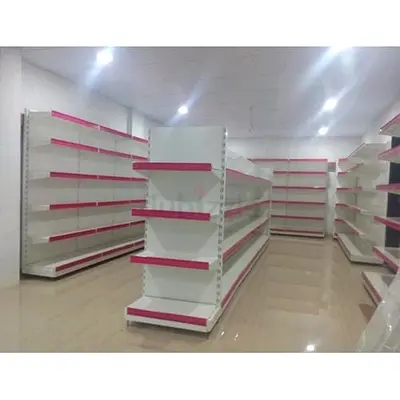 Double-sided and Single-sided Metal Retail Display Shelving Racks