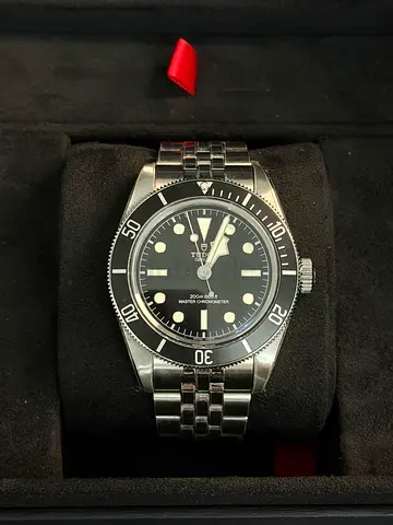 Tudor Black Bay Stainless Steel Mens Watch with Box and Papers With PPF 41 Monochrome