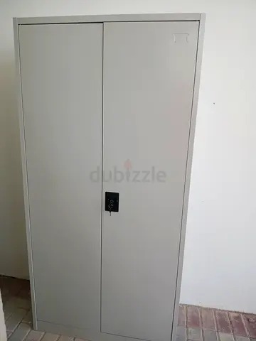 Metal Storage Cabinet / Office Wardrobe - 2-Door Lockable