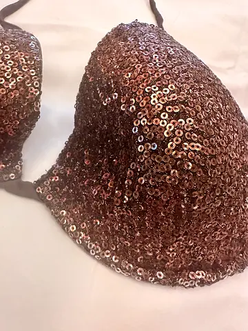 Calzedonia Sequin bikini / bralette top - bronze