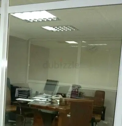 Glass Office Partition with furniture, furnished office with low rent for sale