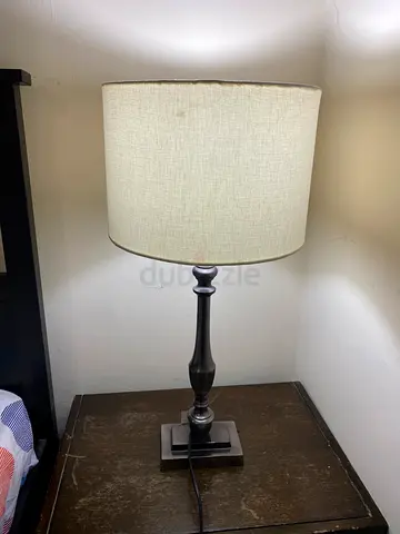 Classic Table Lamp with Cream Fabric Shade