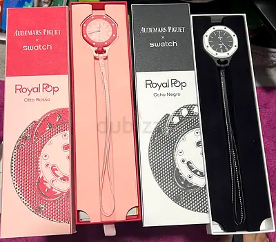 Audemars Piguet x Swatch Royal Pop Duo — Otto Rosso  Ocho Negro (With Boxes)