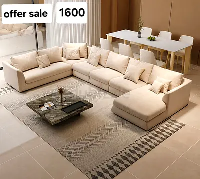 Elegant fabric sofa
