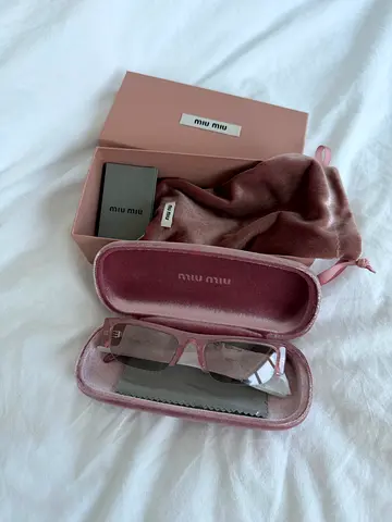 Miu Miu Pink Vedette Sunglasses, original with a check from MOE