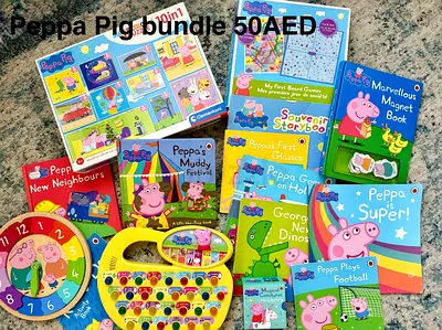 Peppa Pig kids book  activity bundle - mixed board books and games