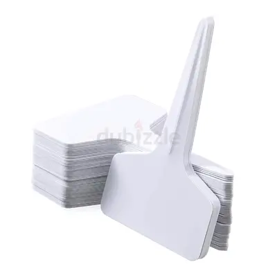 Pack of White Plastic Garden Plant Labels 20 Tags