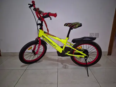 Kids 16-inch BMX Style Bicycle - Neon Yellow  Red, Good Condition