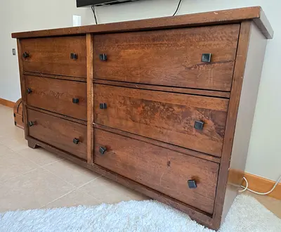 Crate and Barrel Wooden chest of drawers