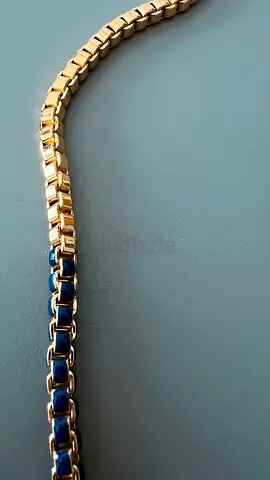 COS Gold-tone chain bracelet with blue enamel inlay 50 cm