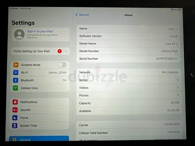 iPad Air 2 64GB - Wi‑Fi (Good working condition)