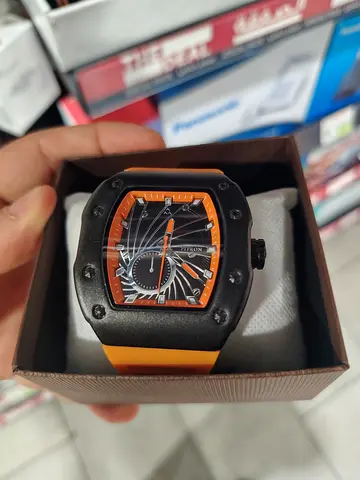 Modern Tonneau Sport Watches with Silicone Straps