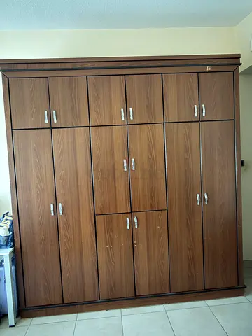 Master Bed room includes Large Wooden Wardrobe / Armoire / bed 1.8*2 m and 2 commode Good Condition