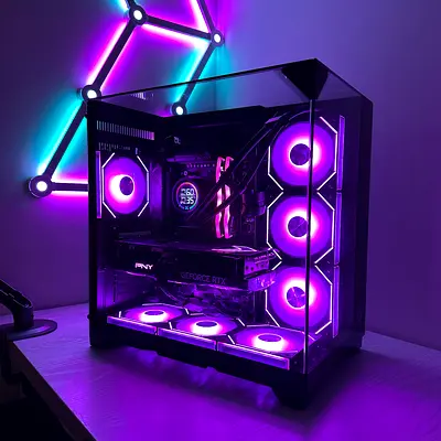 Aesthetic Ryzen 7800X3D RTX 5070TI Gaming PC Rendering PC