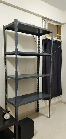 Sturdy 5-Tier Metal Storage Shelf - Good Condition