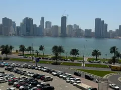 Three bedrooms and a living room for annual rent in Sharjah, Al Majaz 2 | Master maid's room | C