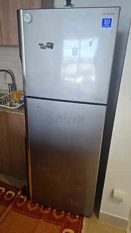 Hitachi Double Door Refrigerator Silver Finish