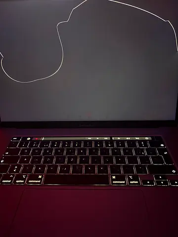 Used laptop with cracked screen — for parts or repair