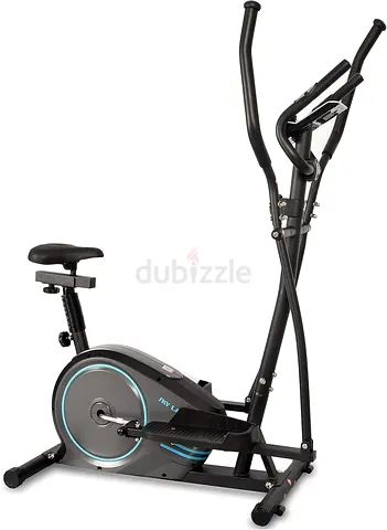 SKY LAND 2-in-1 Elliptical Exercise Bike for Full-Body Home Cardio Workouts | Magnetic Cross Trainer