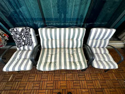Outdoor 3-piece Patio Seating Set with Cushions