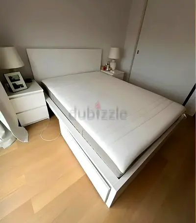 Ikea Malm Queen size 160×200 bed with mattress available in perfect condition