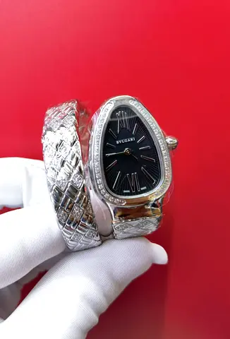 Bvlgari Serpenti Tubogas-Style Womens Watch with Matching Bracelet